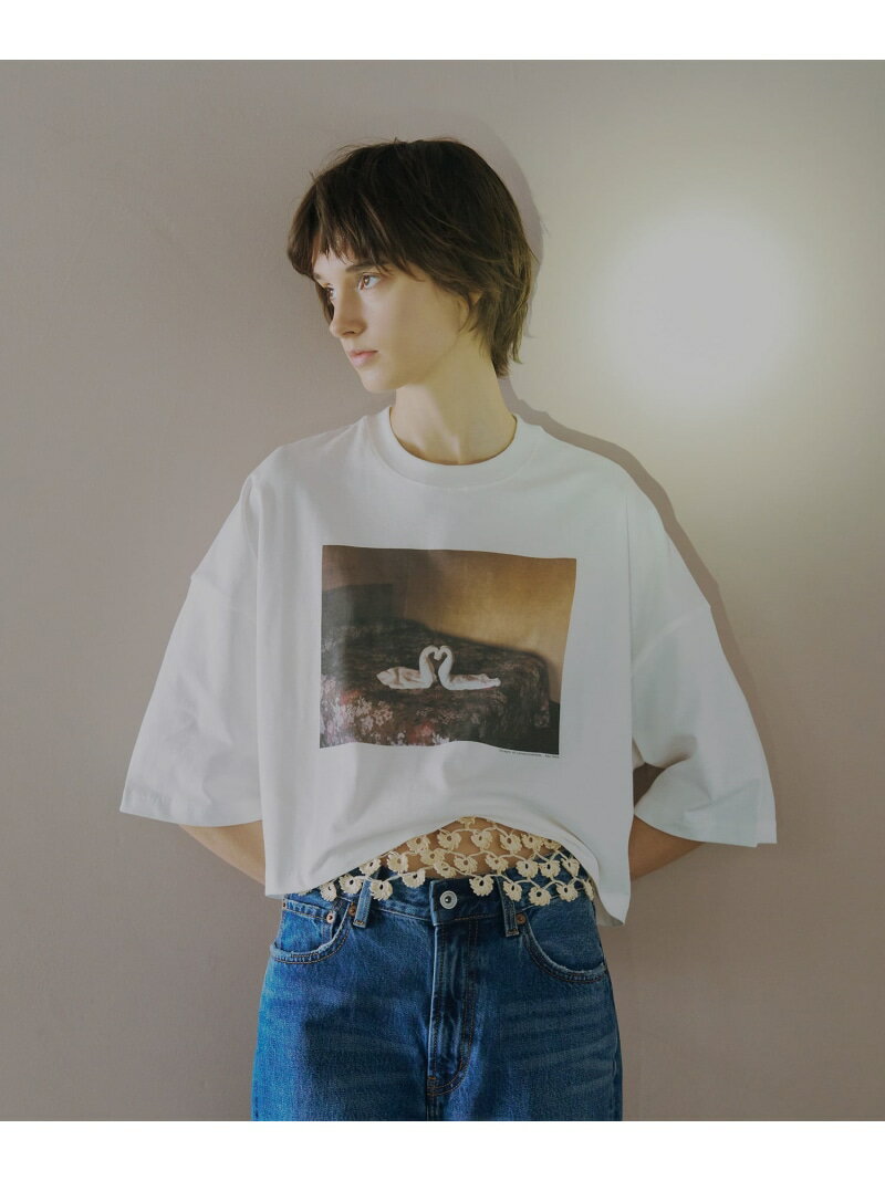 【Alec Soth(アレック・ソス)】[24SS]クロップドフォトTシャツ SALON adam et rope' サロン アダム エ ロペ トップス カットソー・Tシャツ ホワイト【送料無料】[Rakuten Fashion]