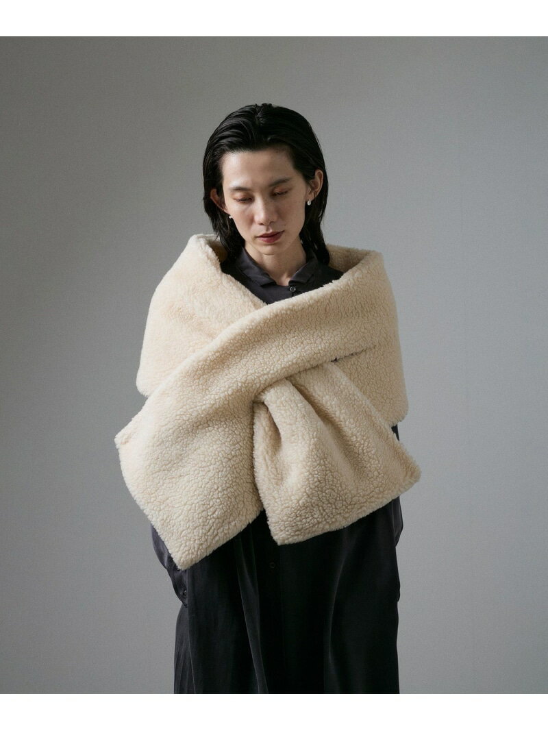 【THROW(スロー)】Hazel_poodle boa shawl SALON adam et rope' サロン アダム エ ロペ ファッション雑貨 マフラー・ストール・ネックウォーマー ホワイト【送料無料】[Rakuten Fashion]のサムネイル