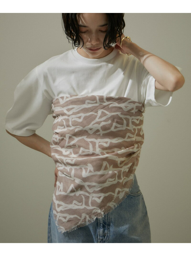 【SALE／50%OFF】シーサイドダンサープリントストール SALON adam et rope' サロン アダム エ ロペ ファッション雑貨 マフラー・ストール・ネックウォーマー ブラウン【RBA_E】【送料無料】[Rakuten Fashion]