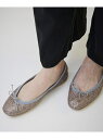 アダムエロペ バレエシューズ 【porselli(ポルセリ)】ballet shoes patent/バレエシューズ SALON adam et rope' サロン アダム エ ロペ シューズ・靴 バレエシューズ ネイビー【送料無料】[Rakuten Fashion]