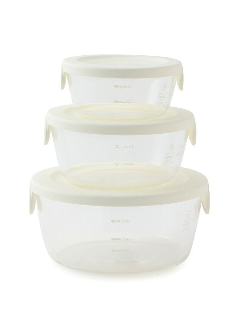 【SALE／50%OFF】【3個セット】【HARIO/ハリオ】耐熱保存容器 丸型 SALON adam et rope' サロン アダム エ ロペ 食器・調理器具・キッチン用品 その他の食器・調理器具・キッチン用品 ホワイト レッド【RBA_E】[Rakuten Fashion]のサムネイル