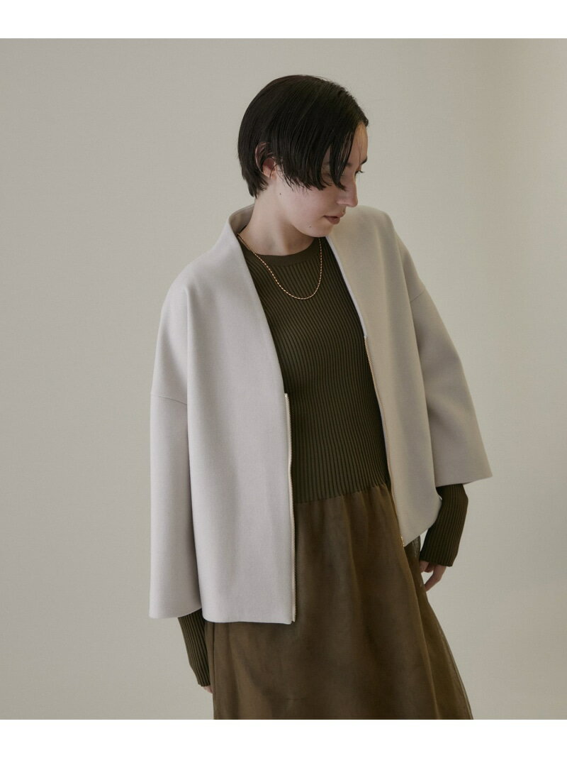 【SALE／40%OFF】【WEB限定】ウールライクノーカラーショートコート SALON adam et rope' サロン アダム エ ロペ ジャケット・アウター その他のジャケット・アウター グレー ネイビー【RBA_E】【送料無料】[Rakuten Fashion]