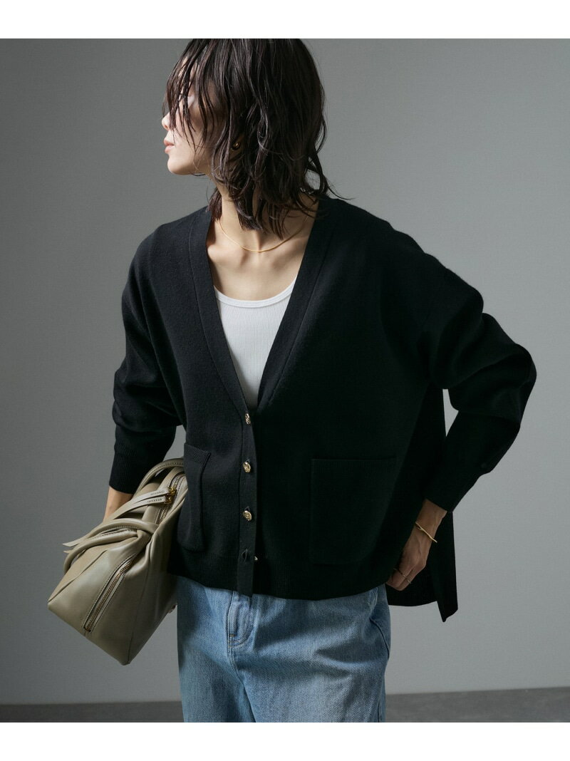 【SALE／30%OFF】Vネックニットカーディガン【セットアップ対応・洗える】 SALON adam et rope' サロン アダム エ ロペ トップス カーディガン ホワイト ブラック ベージュ【RBA_E】【送料無料】[Rakuten Fashion]のサムネイル