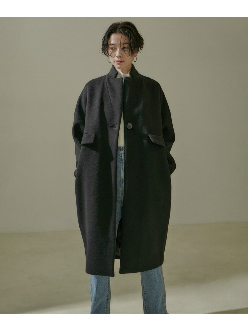 【SALE／30%OFF】Super100's WOOLOOP チェスターフィールドコート SALON adam et rope' サロン アダム エ ロペ ジャケット・アウター チェスターコート ブラウン グレー ブラック【RBA_E】【送料無料】[Rakuten Fashion]