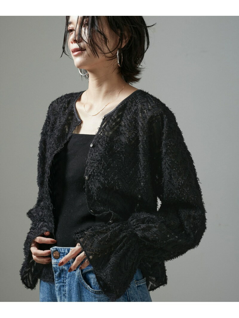 【SALE／30%OFF】【WEB限定】前後2WAYモンターニュジャガードブラウス SALON adam et rope' サロン アダム エ ロペ トップス シャツ・ブラウス ホワイト ブラック【RBA_E】【送料無料】[Rakuten Fashion]