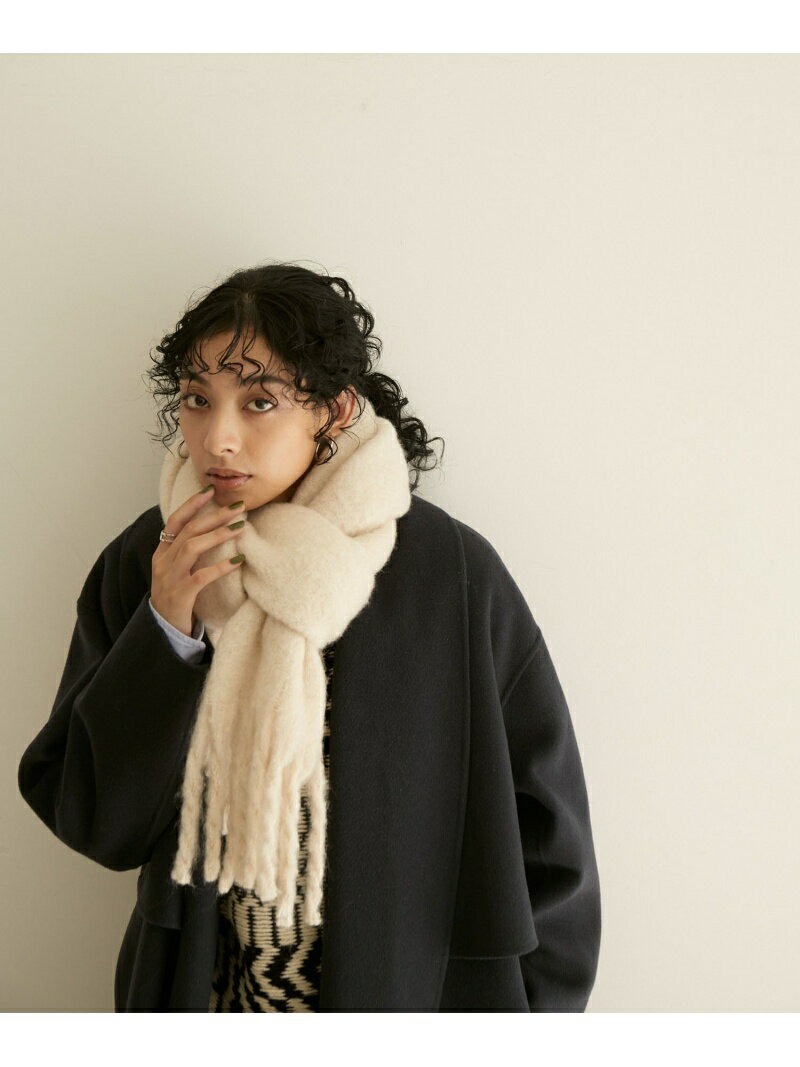 【SALE／40%OFF】ウールミックスブークレマフラー SALON adam et rope' サロン アダム エ ロペ ファッション雑貨 マフラー・ストール・ネックウォーマー ホワイト ブラウン ベージュ ブルー イエロー【RBA_E】[Rakuten Fashion]のサムネイル