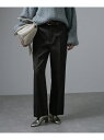 VISTO WOOL GABA ストレートワイドパンツ SALON adam et rope' サロン アダム エ ロペ パンツ スラックス・ドレスパンツ ベー...