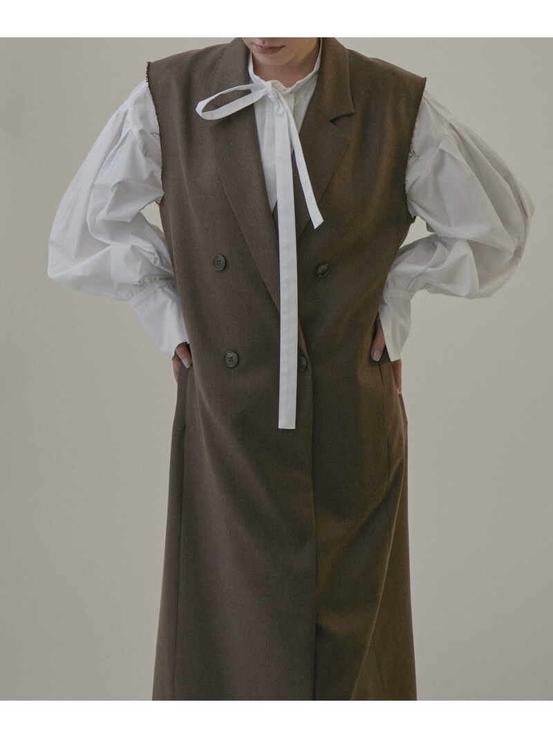 【SALE／40%OFF】メランジツイル2WAYジャンパースカート/ロングジレ【セットアップ対応】 SALON adam et rope' サロン アダム エ ロペ ワンピース・ドレス ジャンパースカート ブラウン ベージュ ブラック【RBA_E】【送料無料】[Rakuten Fashion]