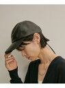 アダムエロペ 服 レディース 【SALE／40%OFF】フェイクレザーキャップ SALON adam et rope' サロン アダム エ ロペ 帽子 キャップ ブラック ホワイト【RBA_E】【送料無料】[Rakuten Fashion]