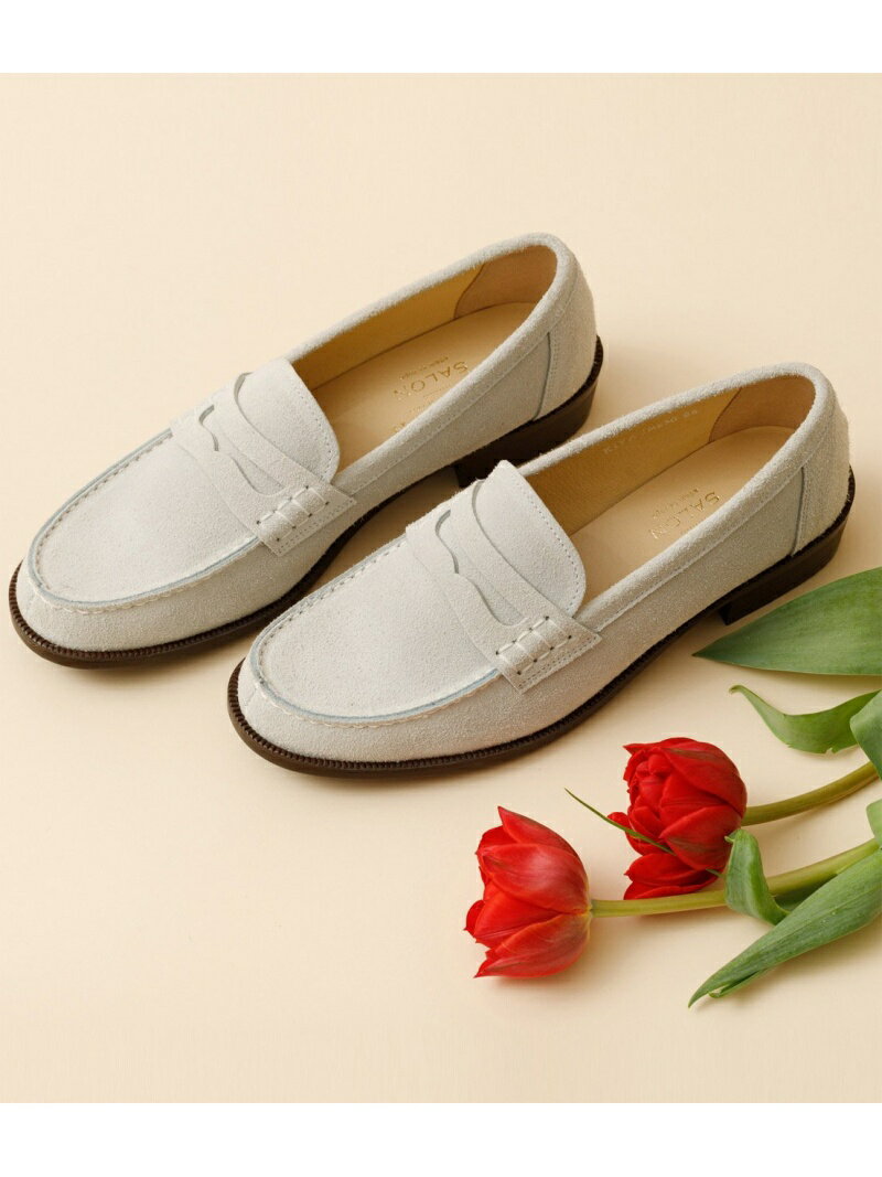 【SALE／50%OFF】【HARUTA for SALON】【ネイビーWEB限定】スエードローファー SALON adam et rope' サロン アダム エ ロペ シューズ・靴 その他のシューズ・靴 グリーン ベージュ ホワイト ネイビー【RBA_E】【送料無料】[Rakuten Fashion]