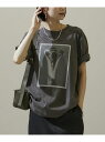 【WEB限定】【KARL BLOSSFELDT(カールブロスフェルト)】フォトTシャツ/24SS SALON adam et rope 039 サロン アダム エ ロペ トップス カットソー Tシャツ グレー ホワイト【送料無料】 Rakuten Fashion