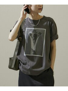 【WEB限定】【KARL BLOSSFELDT(カールブロスフェルト)】フォトTシャツ/24SS SALON adam et rope' サロン アダム エ ロペ トップス カットソー・Tシャツ グレー ホワイト【先行予約】*【送料無料】[Rakuten Fashion]