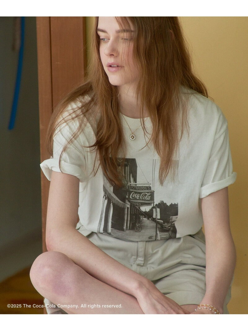 【SALE／30%OFF】Coca-Cola photo TShirt SALON adam et rope' サロン アダム エ ロペ トップス カットソー・Tシャツ ホワイト【RBA_E】【送料無料】[Rakuten Fashion]