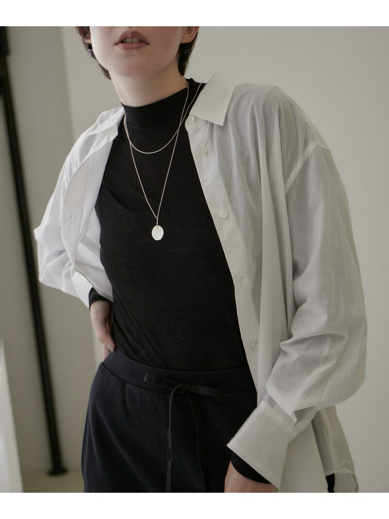 【SALE／30%OFF】シアーハイネックロングスリーブTシャツ SALON adam et rope' サロン アダム エ ロペ トップス カットソー・Tシャツ ホワイト ブラック グレー【RBA_E】【送料無料】[Rakuten Fashion]