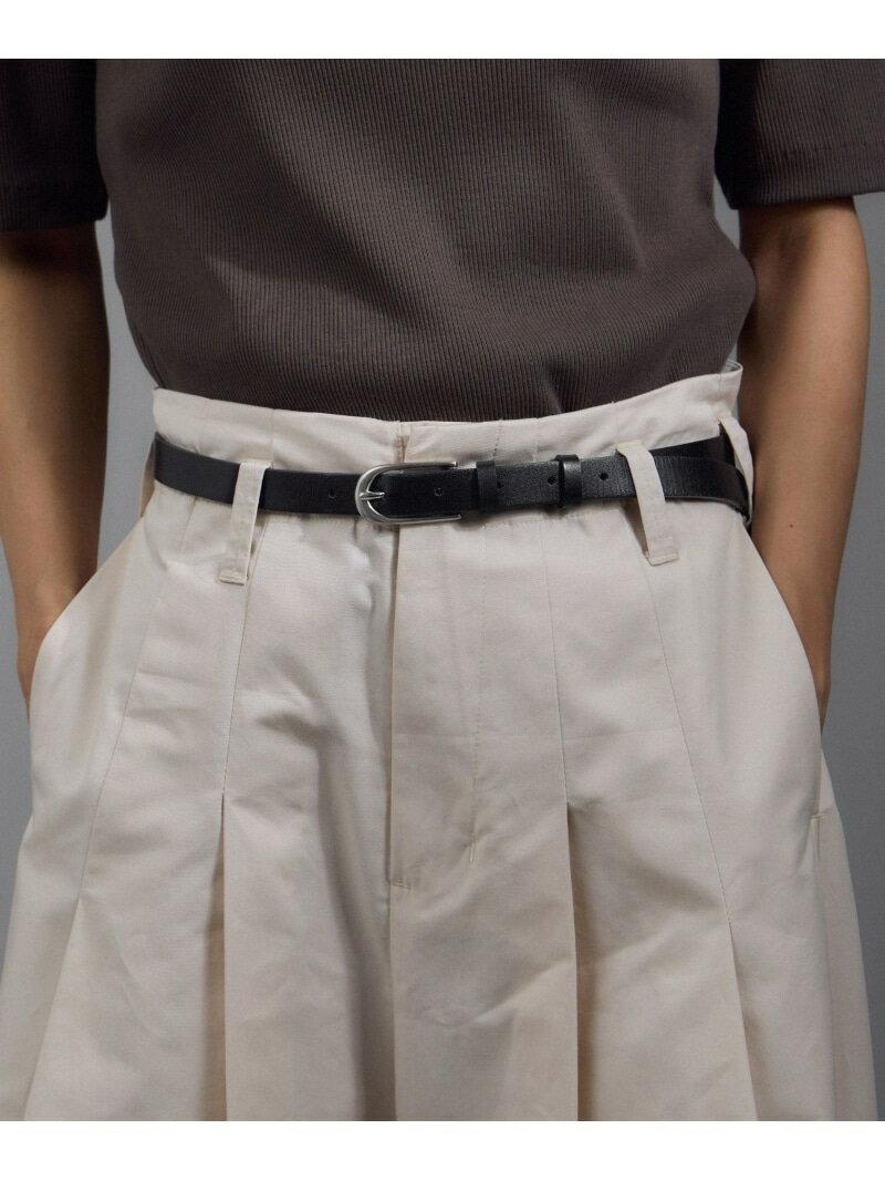 【W S(ドゥーブル)】レザーオーバルバックルベルト 2 SALON adam et rope' サロン アダム エ ロペ ファッション雑貨 ベルト ブラック ベージュ【先行予約】*【送料無料】[Rakuten Fashion]