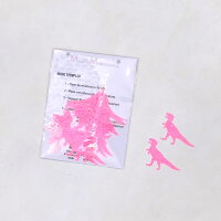 Madame,Mademoiselleアイロンシール小サイズネイビーシルバーピンクダイナソー恐竜ミニサイズ単品売り入園準備単品売りかわいいキラキラ幼稚園ハンドメイドアイロンシート出産準備