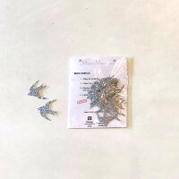 Madame,Mademoiselleアイロンシールトリケラトプスネイビーキラキラ小サイズ恐竜単品