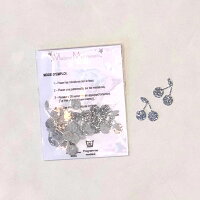 Madame,Mademoiselleアイロンシールチェリー葉っぱ1つタイプチェリーかわいいキラキラ幼稚園ハンドメイドワッペンアップリケ小学校アイロンシートゴールドチェリーシルバーチェリー