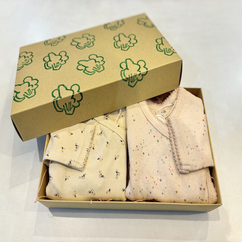 ギフト販売 Konges Sloejd コンゲススロイド ロンパース tinyスター柄新生児bodyロンパース 小花柄足あり新生児ロンパース セット ご出産祝い プレゼント プレゼント 女の子