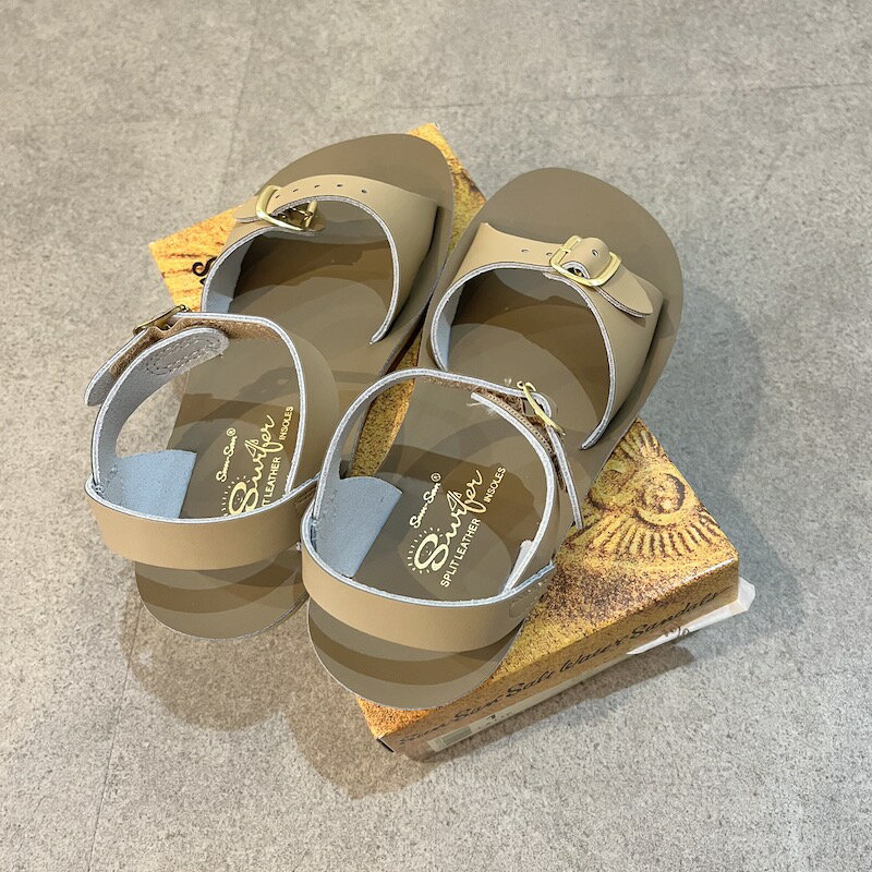 saltwater ソルトウォーター　サンダル　本革サンダル　水陸両用サンダル　水遊び　オシャレ　男の子　女の子　surfer サーファー　Latte 　ラッテ stone ストーン