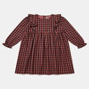 SALE 2021AW 秋冬コレクション ボントン bonton ワンピース　ドレス　チェック柄　女の子　ピンク　フリルワンピース　コットンワンピース　4歳　5歳　6歳　8歳