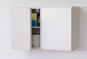 プッシュ扉の吊戸棚【横型】 幅60L(奥行30)国産 完成品 送料無料洗面所収納・トイレ収納&洗濯機上の収納に