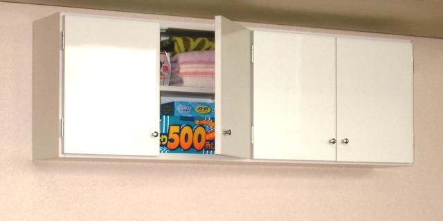 鏡面扉 吊り戸棚 幅120S(奥行22)吊戸棚 吊り棚 吊棚 洗面所収納 トイレ収納完成品 日本製 送料無料