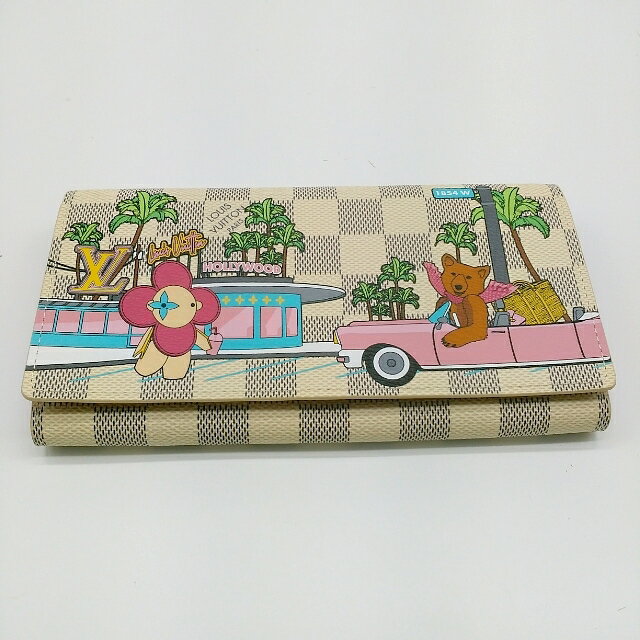 未使用品!【稀少品】LOUIS VUITTON(ルイヴィトン) ポルトフォイユサラ 長財布 ダミエ・アズール キャンバス 2021年ホリデイシーズンコレクション 【限定】ハリウッドくま N60497