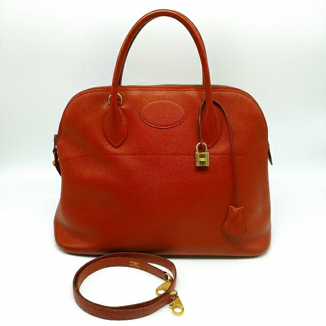 【今がチャンス!!】 エルメス　ボリード　37　ハンドバッグ　ゴールド金具　クシュベル　ルージュヴィフ　【中古】【送料無料】】のサムネイル