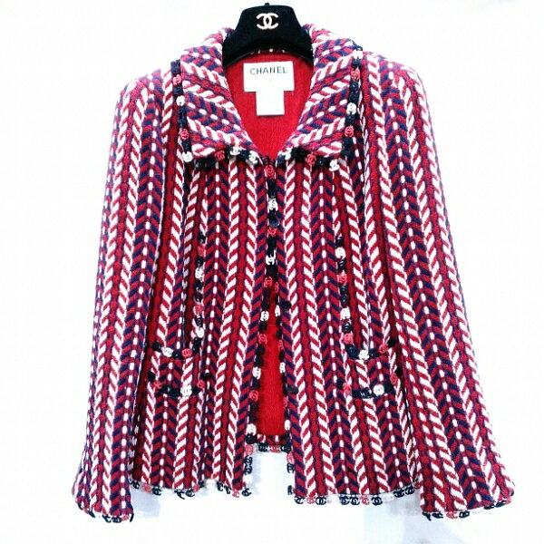 楽天市場】シャネル ジャケット（カラーレッド）の通販