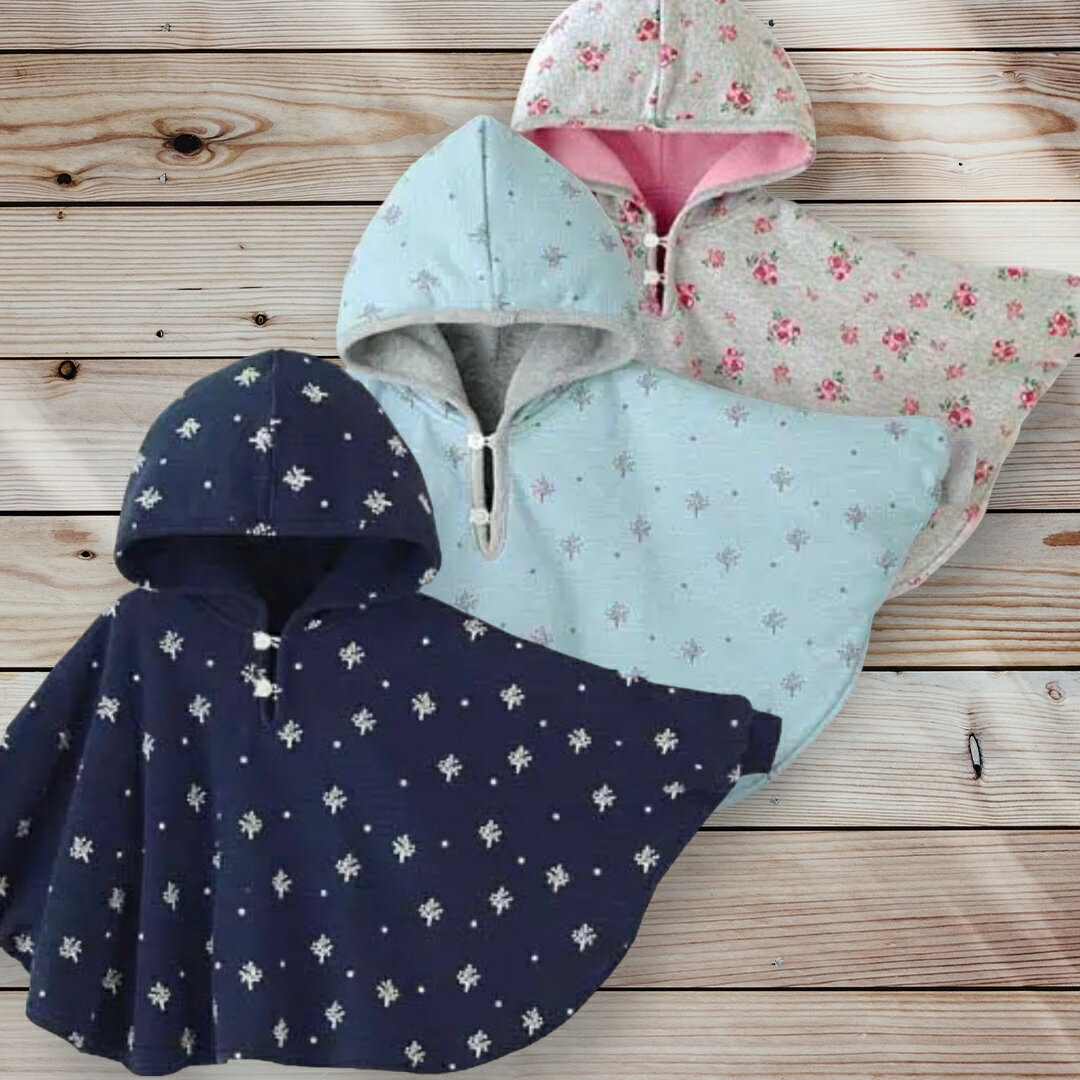 【在庫処分2980円→1980円】おくるみ 冬 ベビーフリースポンチョコート リバーシブルかわいい 冬 アフガ..