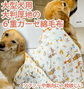 ワンちゃんに優しい綿100%6重ガーゼ モスリンバブルガーゼ バスタオル ブランケット モスリン ガーゼコットン肌の弱いワンちゃんにも安心 ペットマット pet...