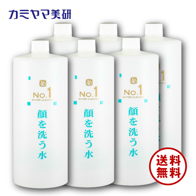 【在庫あり】No.1・顔を洗う水・ウォータークリーナー・1000ml（6本セット）【カミヤマ美研】