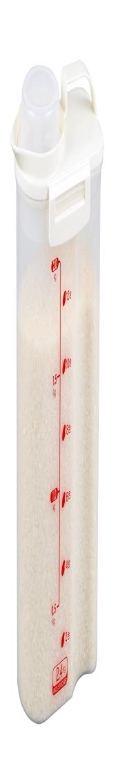 パール金属 日本製 密閉 米びつ 2.4kg 用 ホワイト 幅185 奥行110 高さ295mm 冷蔵庫 ハンディー ライス ストッカー HB-3898