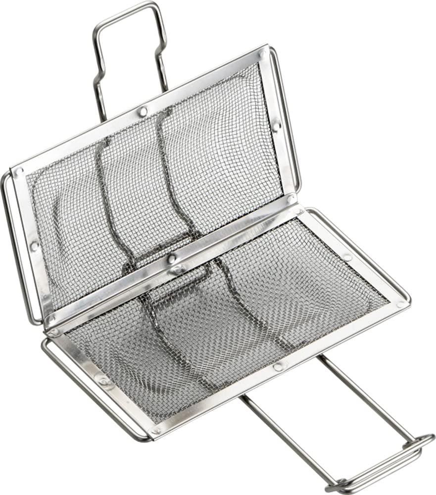 高木金属工業 takagi metal ホットサンドメーカー オーブントースター用 グリル用 両面焼き対応 網 簡単 レシピ付き ホットサンドトースター 網 ホットサンド1枚用 日本製 ステンレス鋼 ハーフ GK-HSH