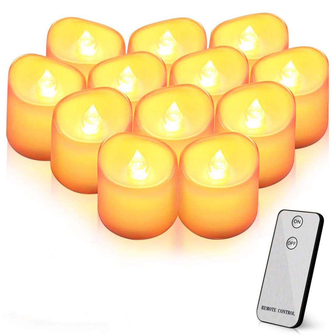 HEARTST LED キャンドル キャンドルライト ライト 専用リモコン付き 室外飾り インテリア ライト 火を使わない 安全 暖色光 癒しの雰囲気 暖白 ウォームホワイト クリスマス/パーティー/結婚式/部屋 装飾用 (12 個セット)