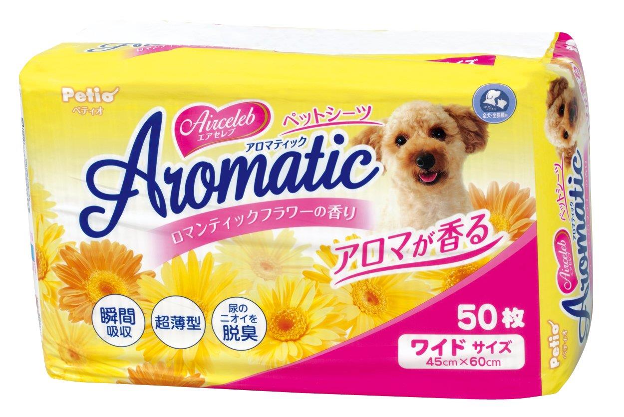 ペティオ (Petio) エアセレブ アロマティック ペットシーツ ワイド 50枚