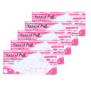 アコレ ナチュラルパフ 180枚入り 5個セット パフ コットンパフ 使い捨て 国内製造 開封後に保管できるジッパー付