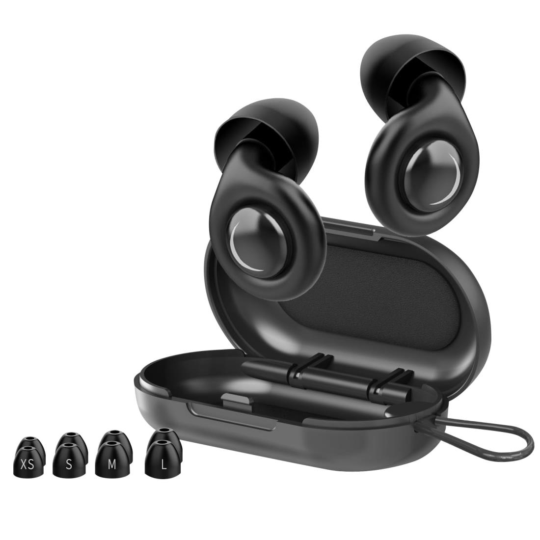 耳栓 睡眠用 高遮音性 騒音32dB低減【イヤーチップ4サイズ/専用ケース付き】 柔らかいシリコン製 耳が..