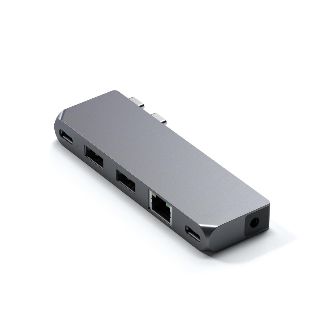 Satechi USB-C Proハブ ミニ 6-in-2 (スペースグレイ) USB4, USB-Aデータ, USB-Cデータ (MacBookPro Air M1 M2 M3対応)