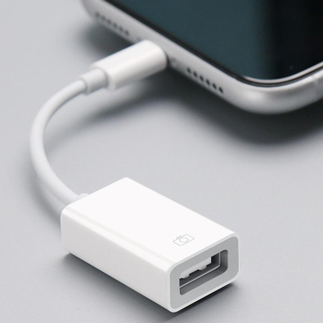 USB3.0 変換アダプター USB A メス - Lightnting オス 変換コネクター OTG 双方向 高速 転送データ プラグアンドプレイ ホワイト アイフォン対応 （iOS 11および以上のシステム） 互換キーボード マウス デジタルカメラなど