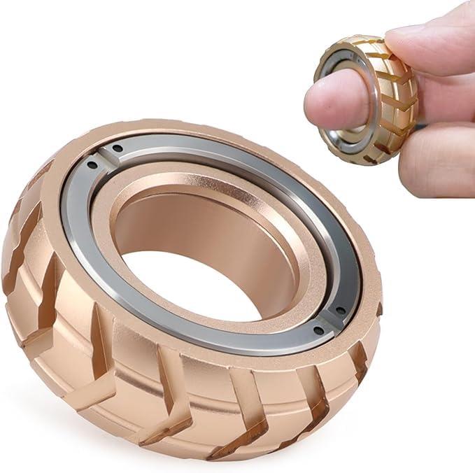 フィジェットスライダー フィジェット フィジェットトイ 指輪 おもちゃ 暇つぶしストレス発散グッズ 大人 デスクおもちゃ ギフト ストレス解消 クリスマス プレゼント アルミ ゴールド