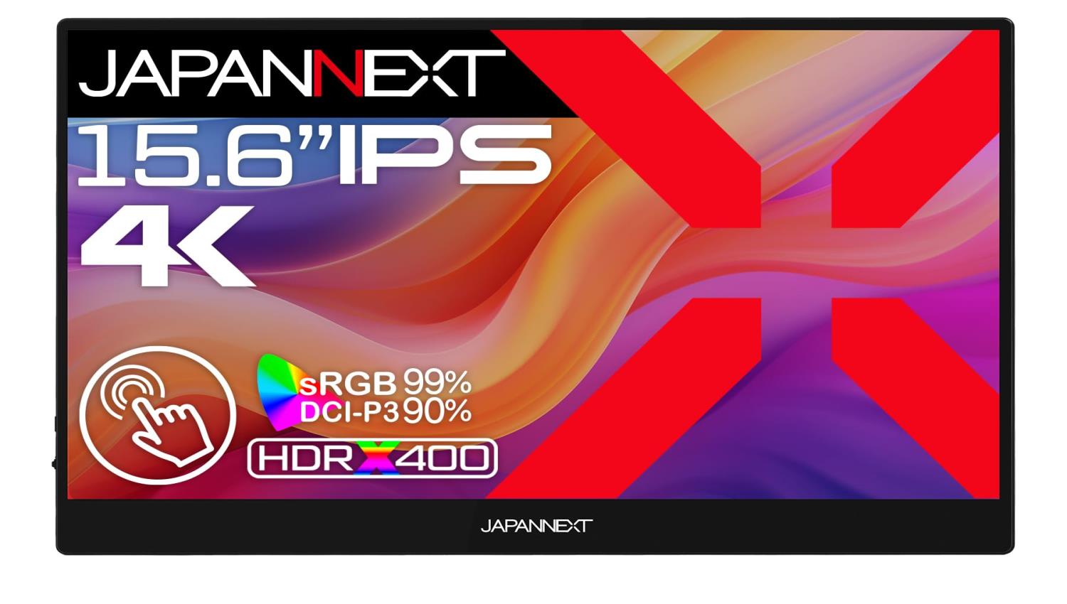 JAPANNEXT 15.6インチ モバイルモニター IPS パネル 4K UHD 3840x2160解像度 (USB/Type C/MAC PC対応/スピーカー内蔵 / sRGB100% / 光沢) JN-MD-IPST156U