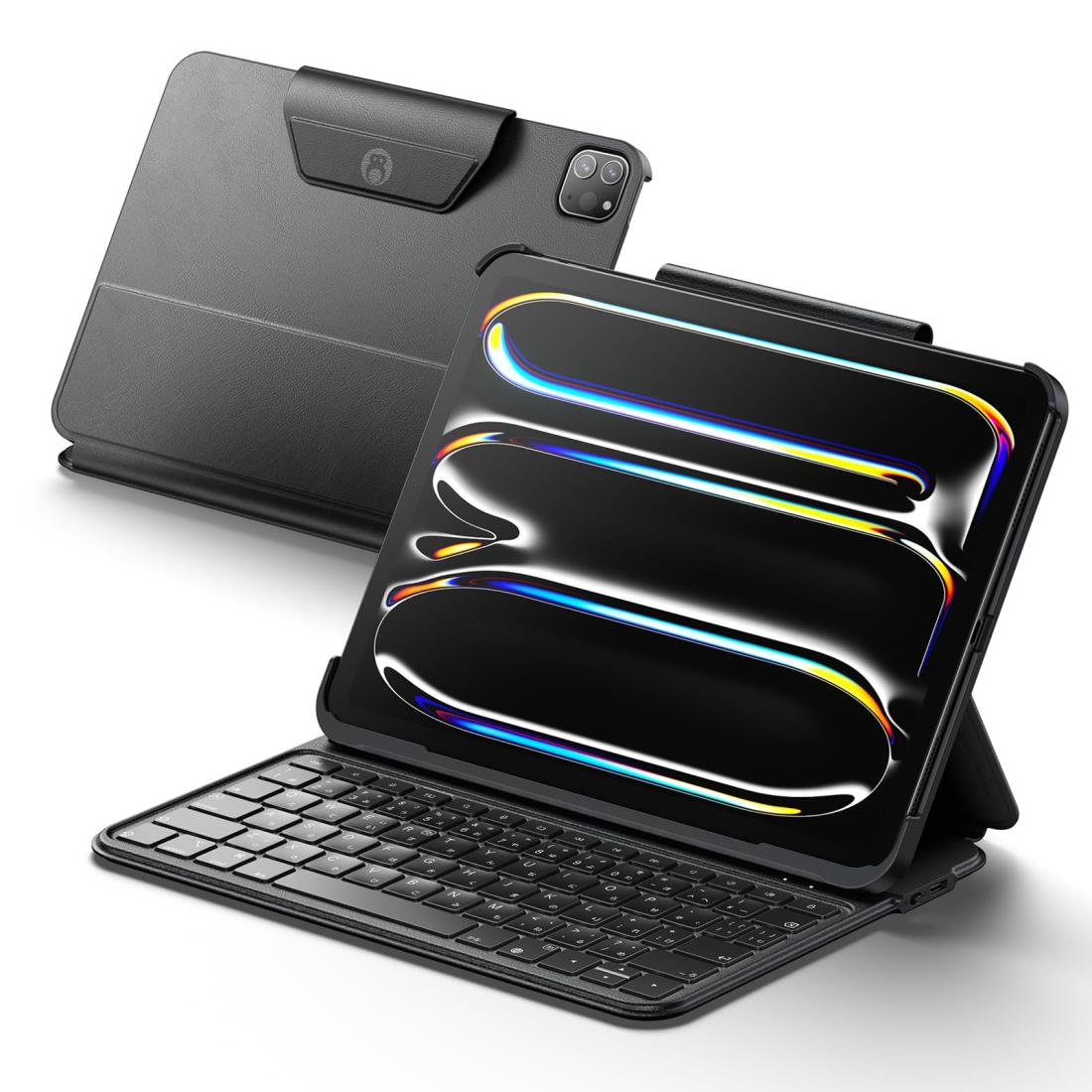 HOU キーボードケース iPad Air 11インチ (M3/M2) & iPad Air 第5/4世代 & iPad Pro 11インチ (M4/第4/3/2/1世代) 用 - 【日本語配列】超薄型軽量スマートフォリオ、仕事や旅行に最適、強化された保護力