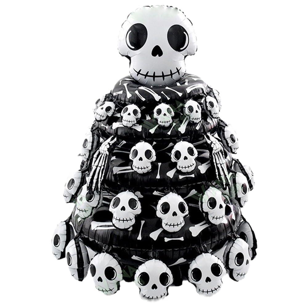 【2024年ハロウィン飾り】ハロウィン 飾り 髑髏 風船 ィーグッズ バルーン【特大 H 110cm】 ロッキング ゴースト 学校 店舗 部屋 パーテ ィーの装飾 豪華 仮装 学園祭 クリスマス 文化祭 演出 舞台 イベント 雰囲気満点 人気 壁 飾り付けセット