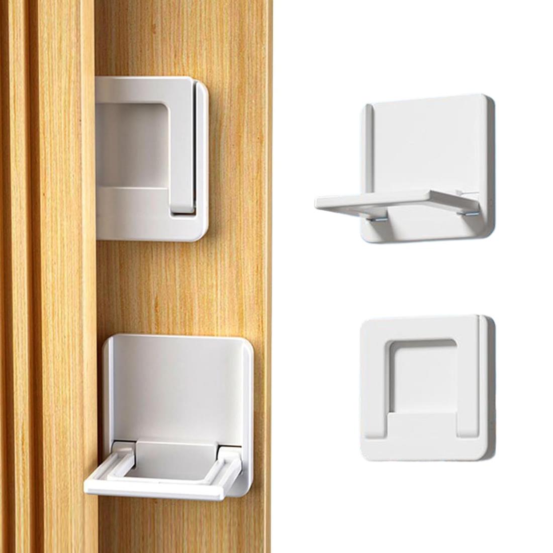 DEVENTORZ 窓ロック 引き戸ストッパー 2個セット 窓ストッパー 引き戸ロック 安全ロック 窓ろっく 穴あけ不要 転落防止 防犯対策 子供 赤ちゃん ペット 犬 猫 落下防止 設置解除簡単 多機能 引き出し取っ手 便座取っ手 ウインドウストッパー（ホワイト）