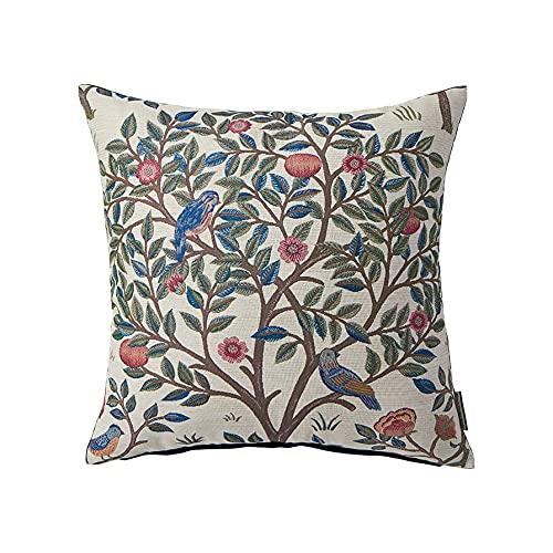 川島織物セルコン Morris Design Studio モリスデザインスタジオ 背当 クッションカバー ケルムスコットツリー ベージュ 50×50cm LL1722