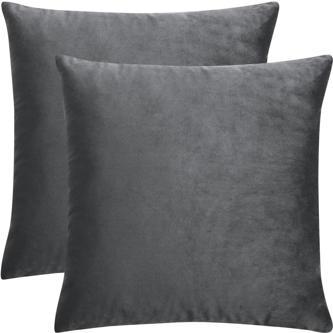 PiccoCasa クッションカバー ベルベット 2枚セット おしゃれ 北欧 装飾 ソファ背当て 座布団カバー 洗..