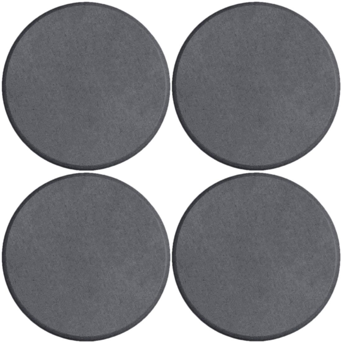 FULLKOMINN 珪藻土 コースター くっつかない 4枚 丸型 おしゃれ コップ敷き 大きめ ドリンクコースター 吸水 冷たい飲み物 グラス置き 防カビ 滑り止め アスベストなし 検査済 ディープグレー サークル