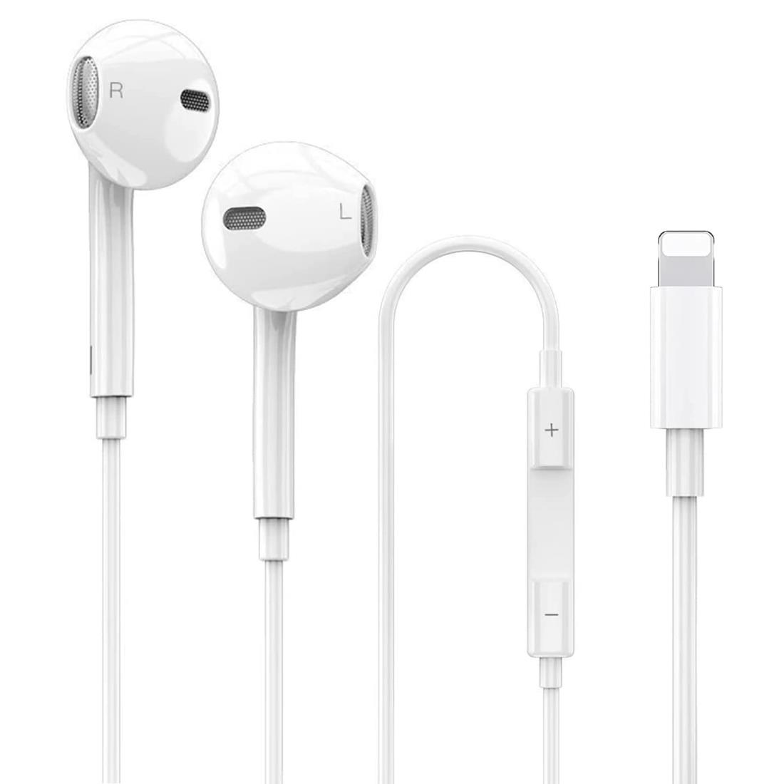 iPhone イヤホン有線 [2023MFi正規認証品] 有線 イヤフォン純正 HIFI透明な音質 重低音 マイク付き 通話対応 音量調整 ヘッドホン コンパクiPhone14/13/12/11/SE/X/XS/XR/XS/Max/8/8P/7/7P/iPad/iPod対応 (i2)